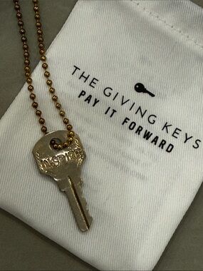 The Giving Keys Gold 'INSPIRE' Key Necklace